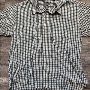 Van Heusen Men's Navy and White Plaid Shirt